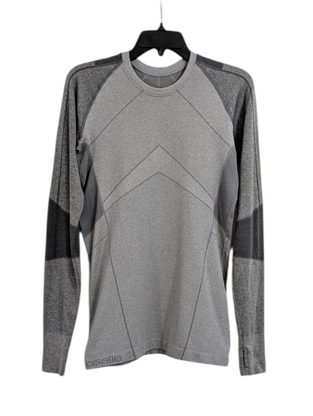 Oiselle Grey Wicking Long Sleeve Workout Shirt - Size Medium Womens